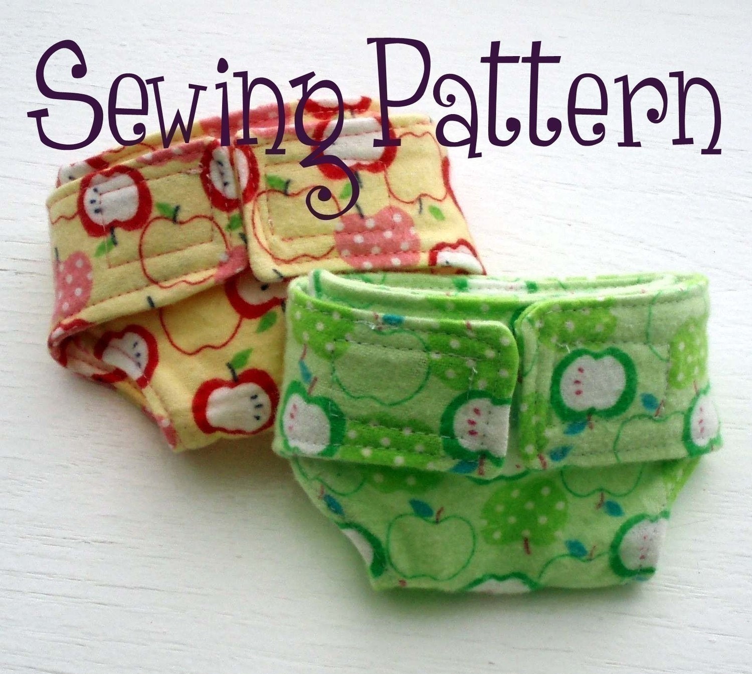 Doll diaper pattern now with two sizes - PDF file