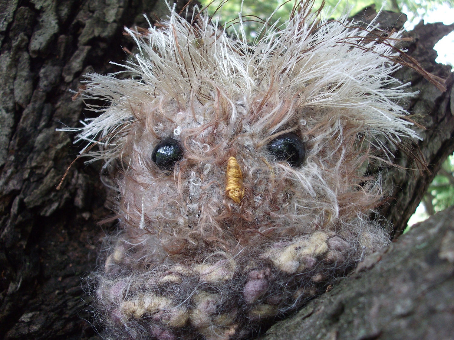 knitted felted owly plush & nest