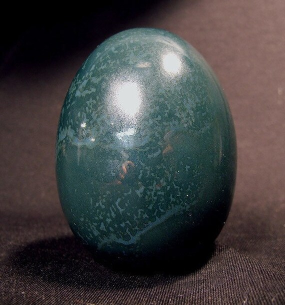 TURQUOISE CERAMIC EGG for gothic victorian cabinet of curiosities or natural history display