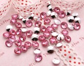 Light Pink Conical Surface Rhinestones (Tip End) - 60pcs 6mm