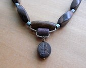 sale JOURNEYMAN - hand carved stone, clay, horn, necklace for men