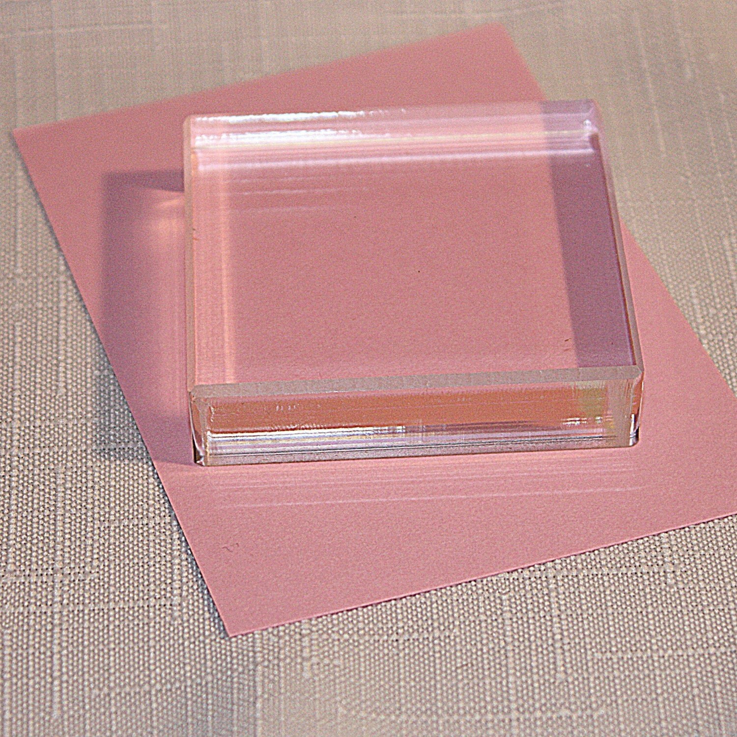 Clear 2 x 2 acrylic block mount