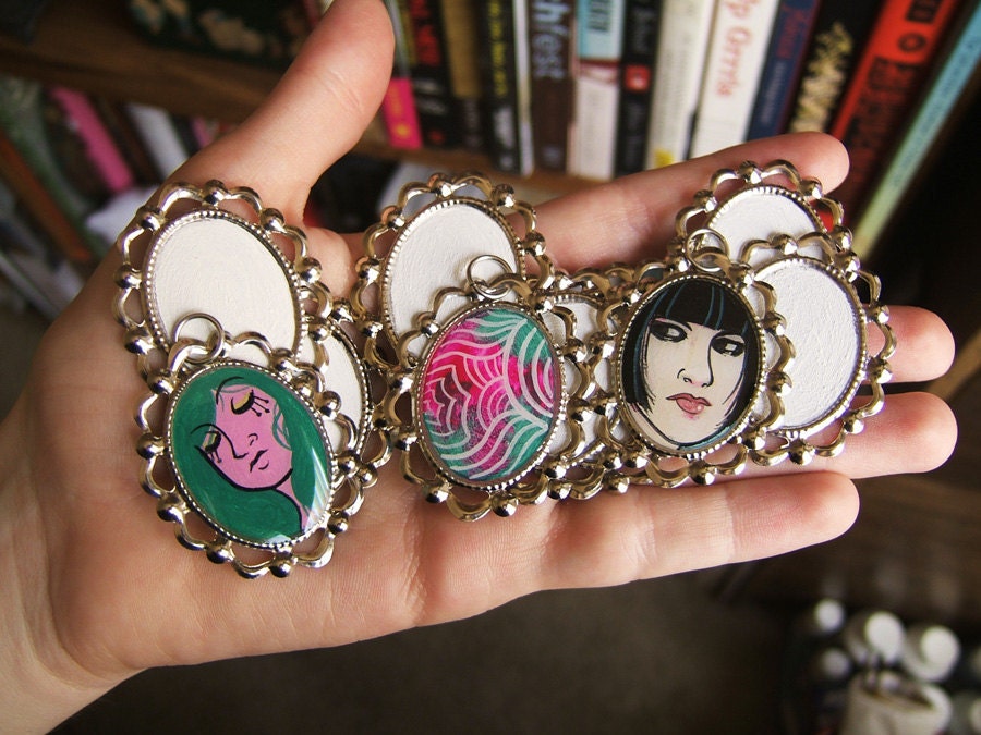 CUSTOM NECKLACE 21x30 mm Hand Painted Necklace