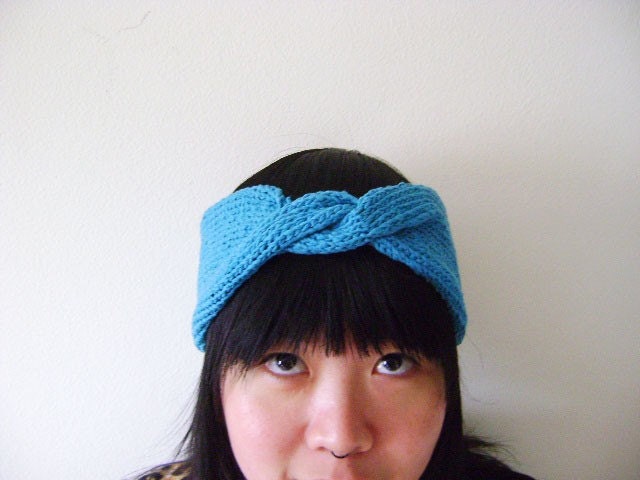 The Madame Jojo in Turquoise - Turban-style Headband/ Earwarmer