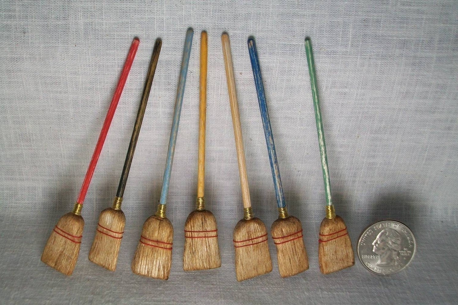 Miniature Broom (1 inch dollhouse scale)