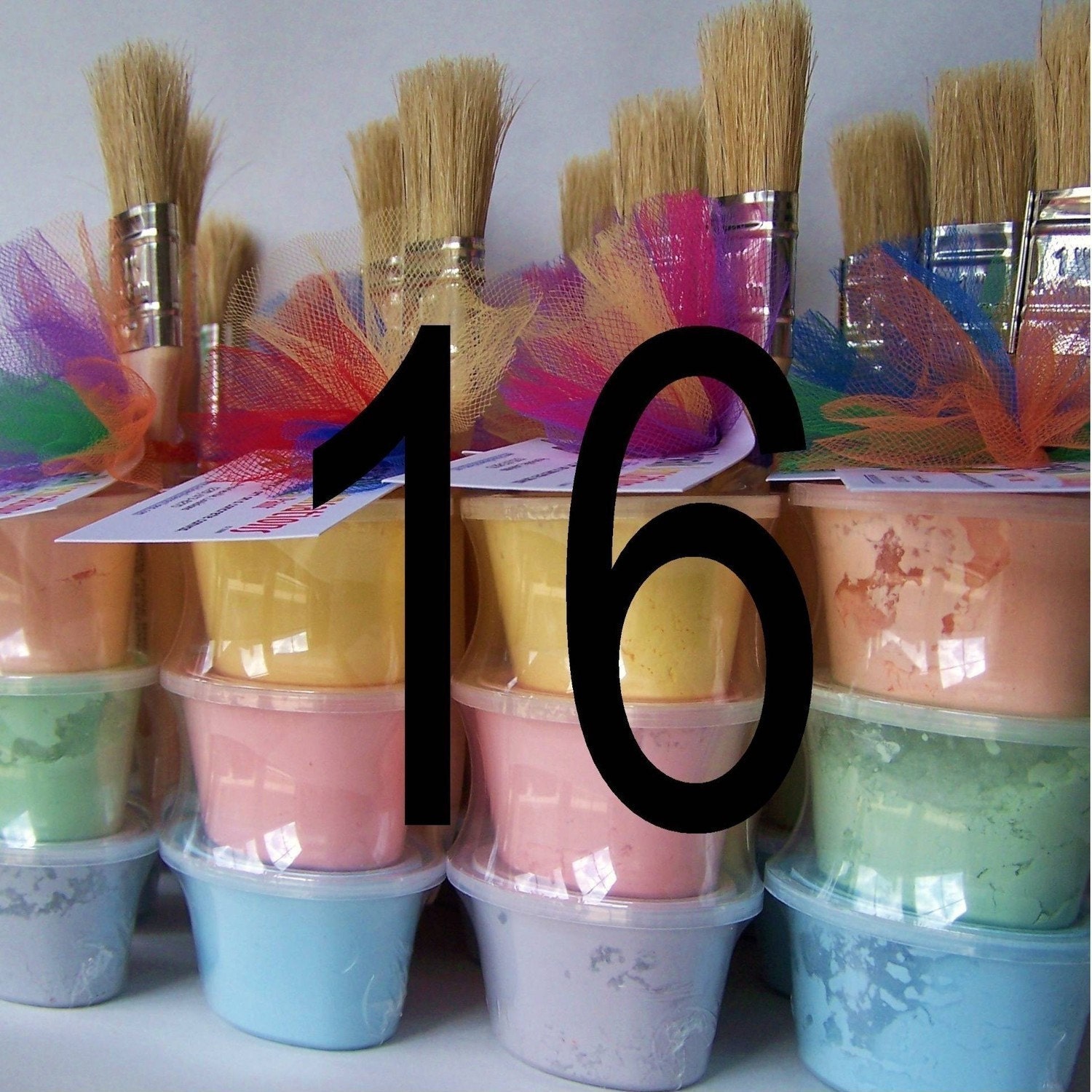 sidewalk paint mini-stack party favors - set of 16 PRIVATE LISTING for nicole raymond