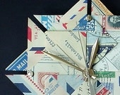 Airmail Par Avion Travel Theme Origami Clock