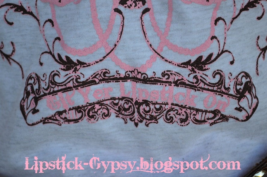 Blow Out SALE 50% Off SMALL ONLY -Lipstick Gypsy Signature T-Shirt, Cowgirl, Boho, Hippie, Prairie Style Soft Vintage Wash Perfect Longhorn