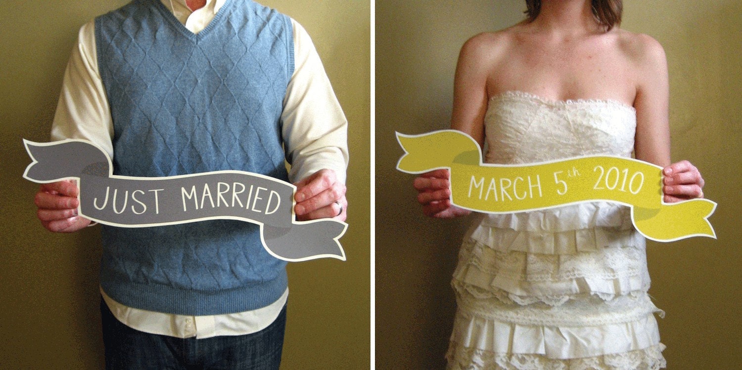 Large Banner No. 2 Wedding Photo Prop - Common Phrases