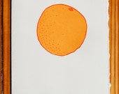 Orange blank greeting card