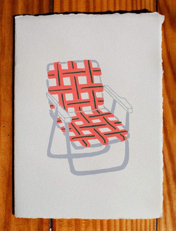 Lawn Chair blank greeting card