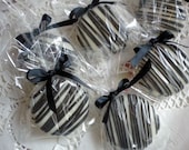 Black and White Chocolate Covered Oreos Cookies Paris Theme Wedding Party Favors Zebra Party Favors Leopard Party Favors