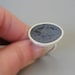 Black dust in Grey sterling silver Ring