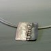Square Organic pendant oxidized with a swarovski crystal