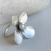 LARGE - Pearl Flower Ring in Sterling silver