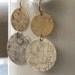 Large Disc Earrings in Sterling Silver and 14K Gold Fill Modern Texture