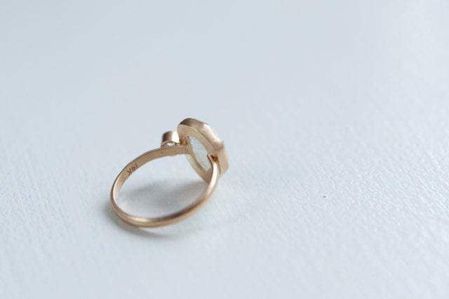 Umba Sapphire, Aquamarine and Recycled 14k Gold Ring