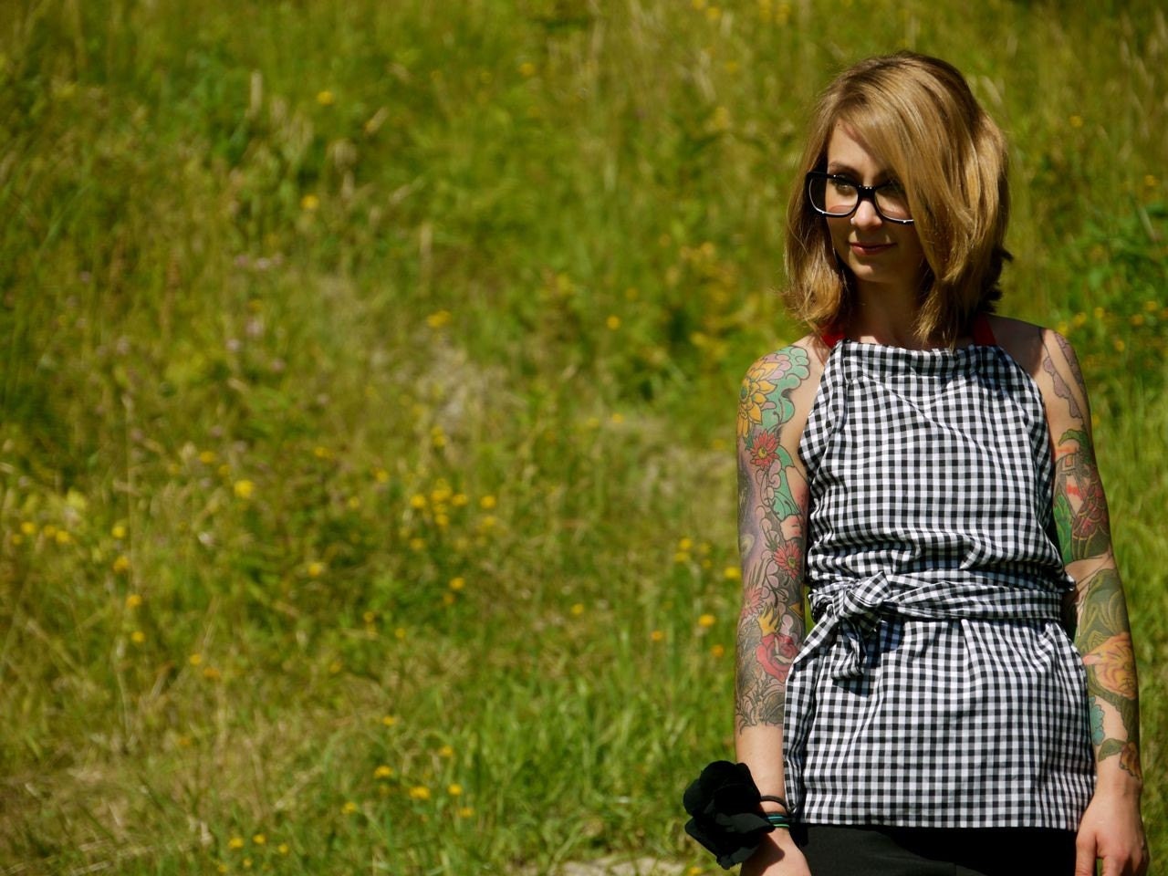 Country Girl Gingham Wrap Top