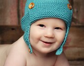 Knitting Pattern Baby Aviator Hat WRIGHT FLYER Instant Download