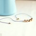 Necklace Vintage Brass Cubes and blue cotton cord - metallic jewelry - choker - Mother's Day Gifts