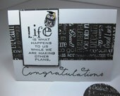Owl Magnetic Bookmark and Graduation Card Life is what happens to us while we are making other plans-