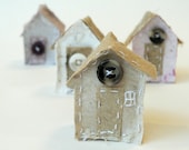 hand stiched handmade recycled paper beach huts