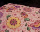 Flannel Crib Sheet - Pink Floral