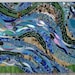 Mosaic Mixed Media Stained Glass Water Meandering