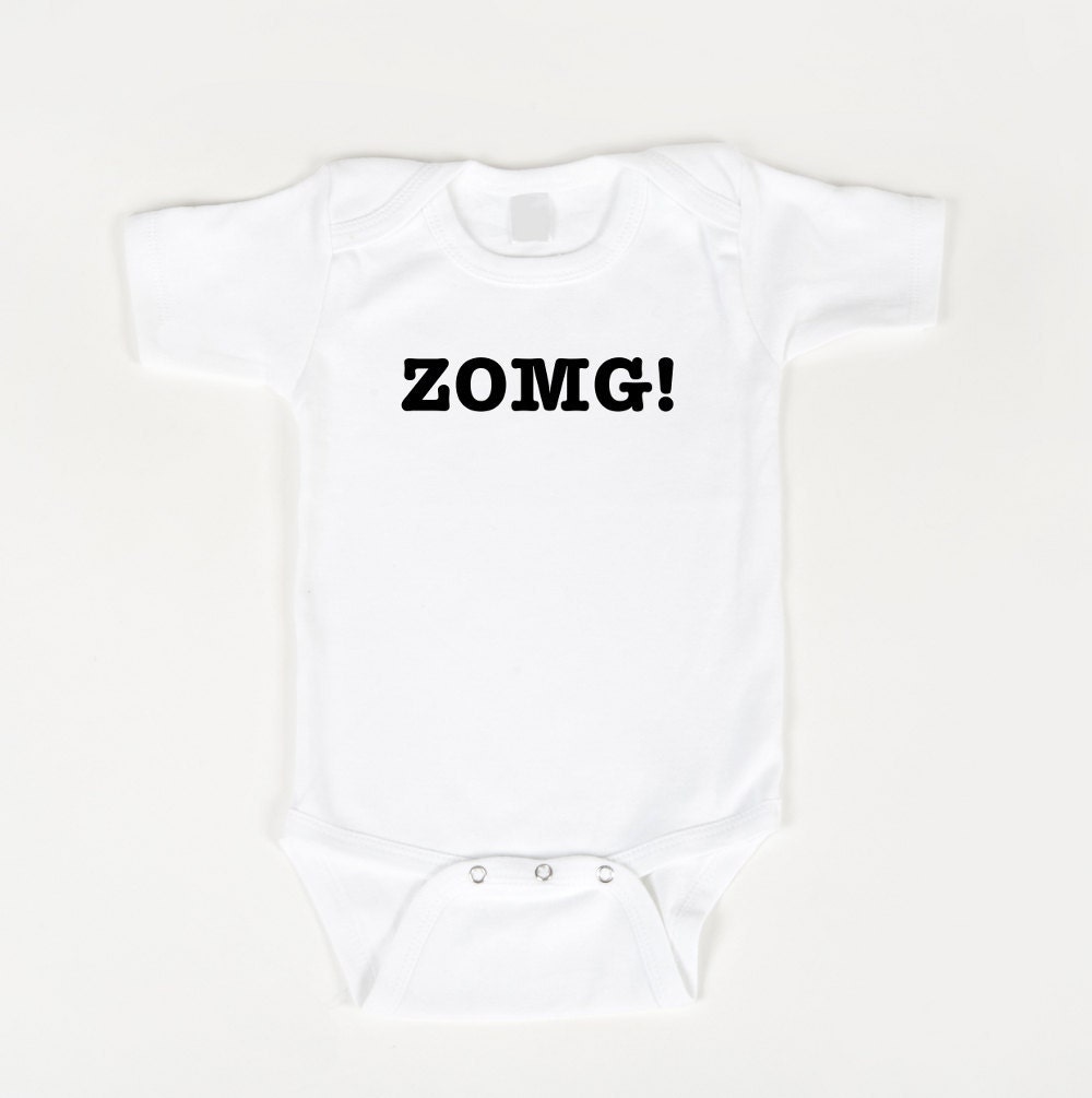 Geek humor ZOMG baby bodysuit