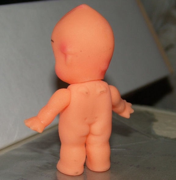 1960s Small Rubber KEWPIE Doll from Original Case