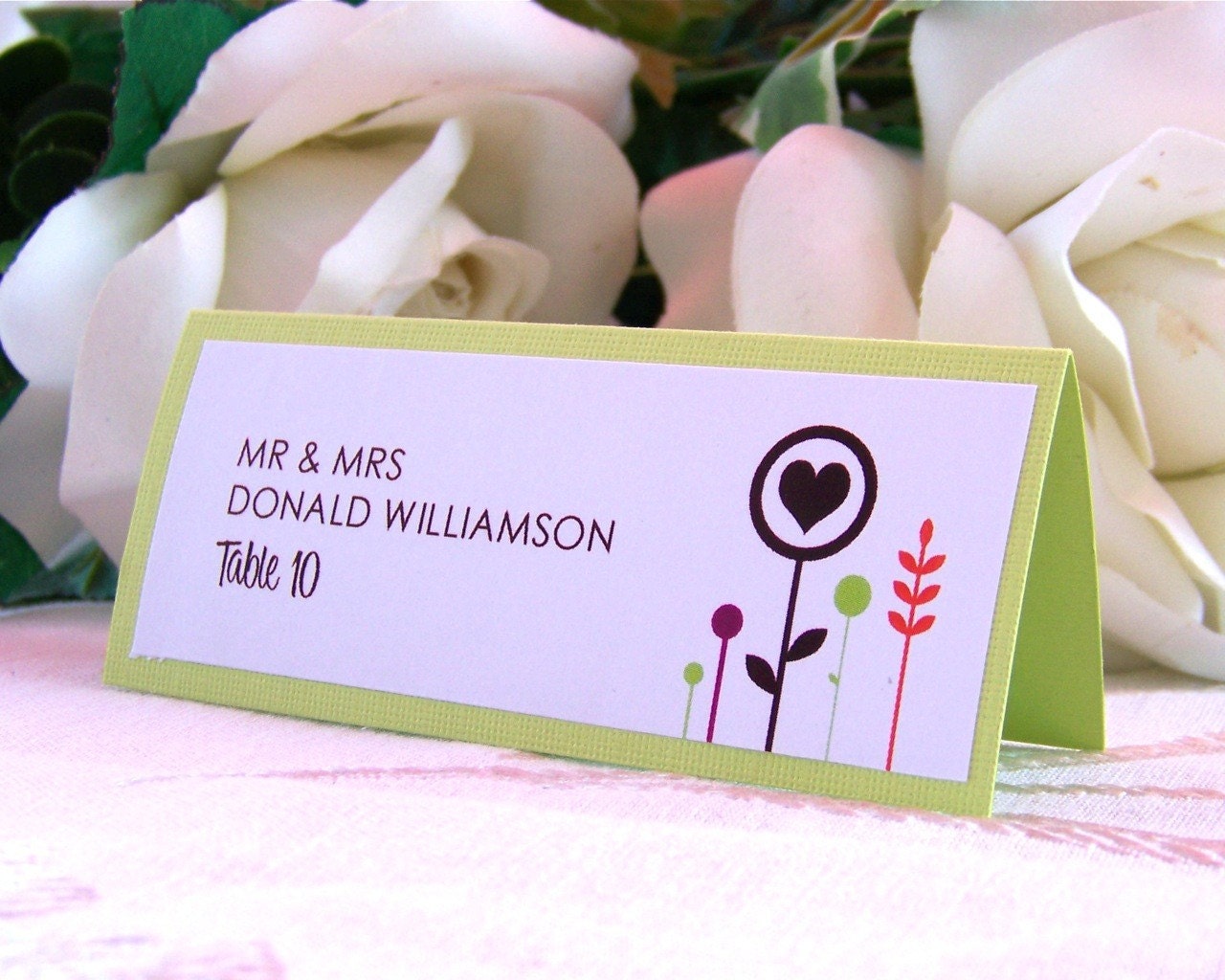 WEDDING GUEST CARDS for your reception - Custom Design