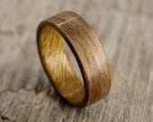 Walnut Bentwood Ring Lined with Myrtle - Handcrafted Wooden Ring