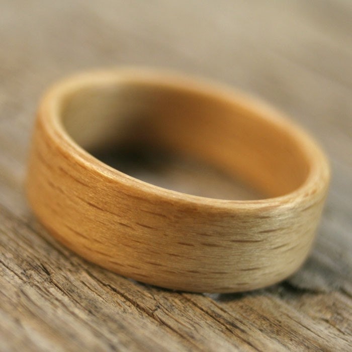 Beech Bentwood Ring - Handcrafted Wooden Ring