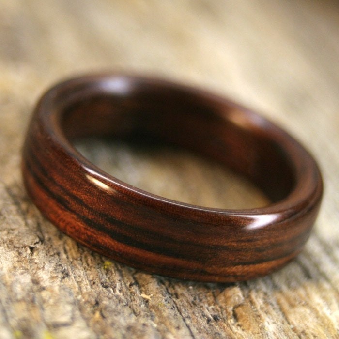 Indian Rosewood Bentwood Ring - Handcrafted Wooden Ring - stoutwoodworks
