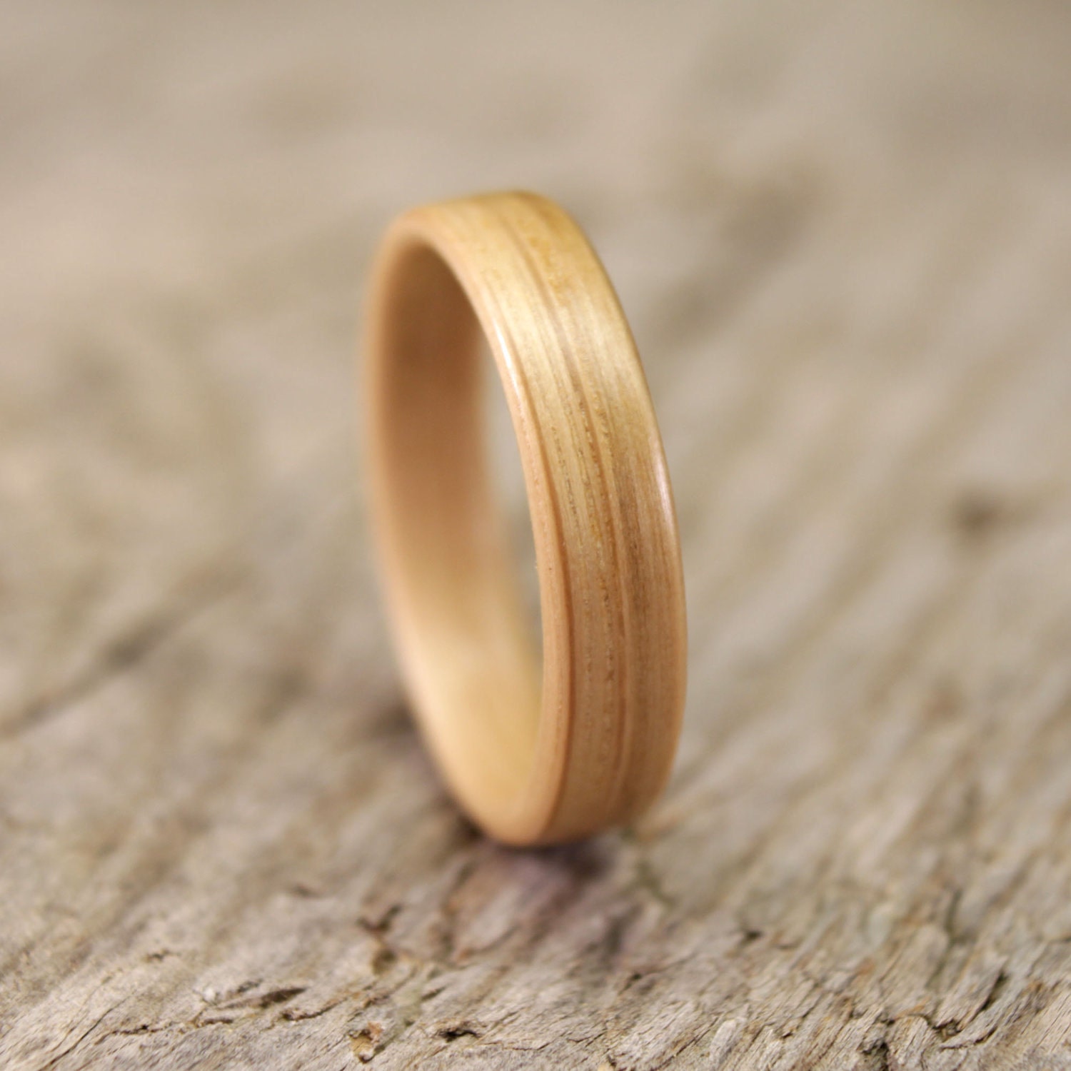 White Oak Bentwood Ring - Handcrafted Wooden Ring