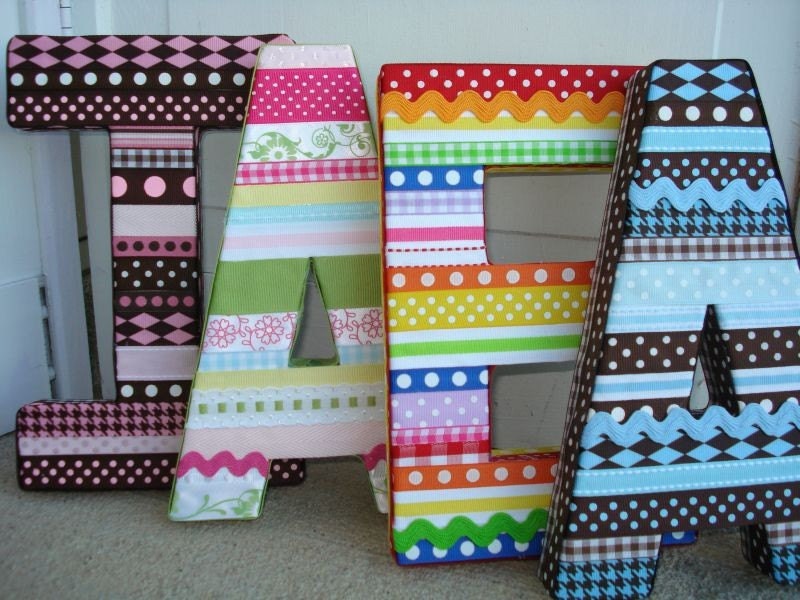 Custom Ribbon Wall Letters