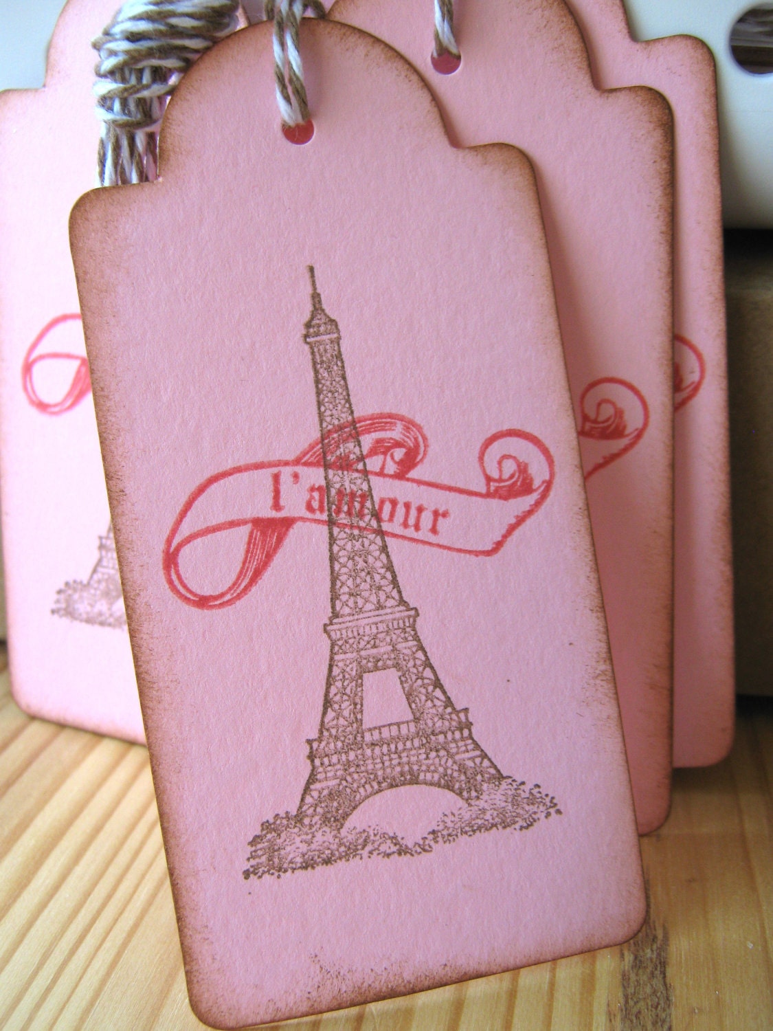 Eiffel Tower French Paris Valentine Gift Tags
