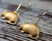 Armadillo Woodland Animal Earrings