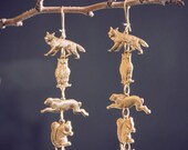 Spirit Animal Totem Earrings - native inspired fox, owl, rabbit, squirrel, bird totem