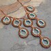 Copper Swarovski Crystal Necklace - Teardrops