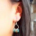 Turquoise orange garland earrings