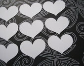15  Heart die cut gift tags  2 x 1.25