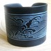 Black Cuff Bracelet Japanese Wave Design, Twine Tie, Metal Free, For Men Unisex  by theshagbag on Etsy