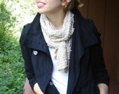 Repurposed Handknit Scarf - Natural