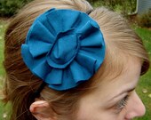 Origami Flower Headband - Turquoise