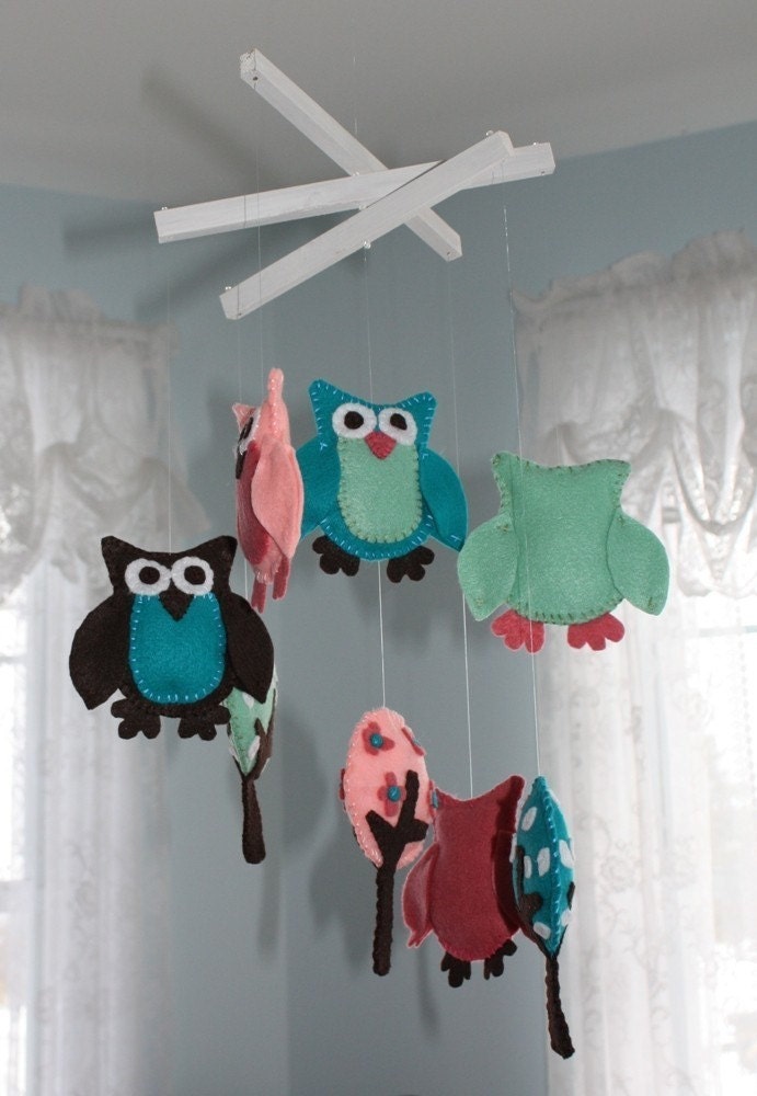 Owl Mobile for Girls Bedroom Nursery