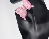 Light pink butterfly earrings