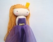 rapunzel rag doll - fairy tale princess doll cloth made to order