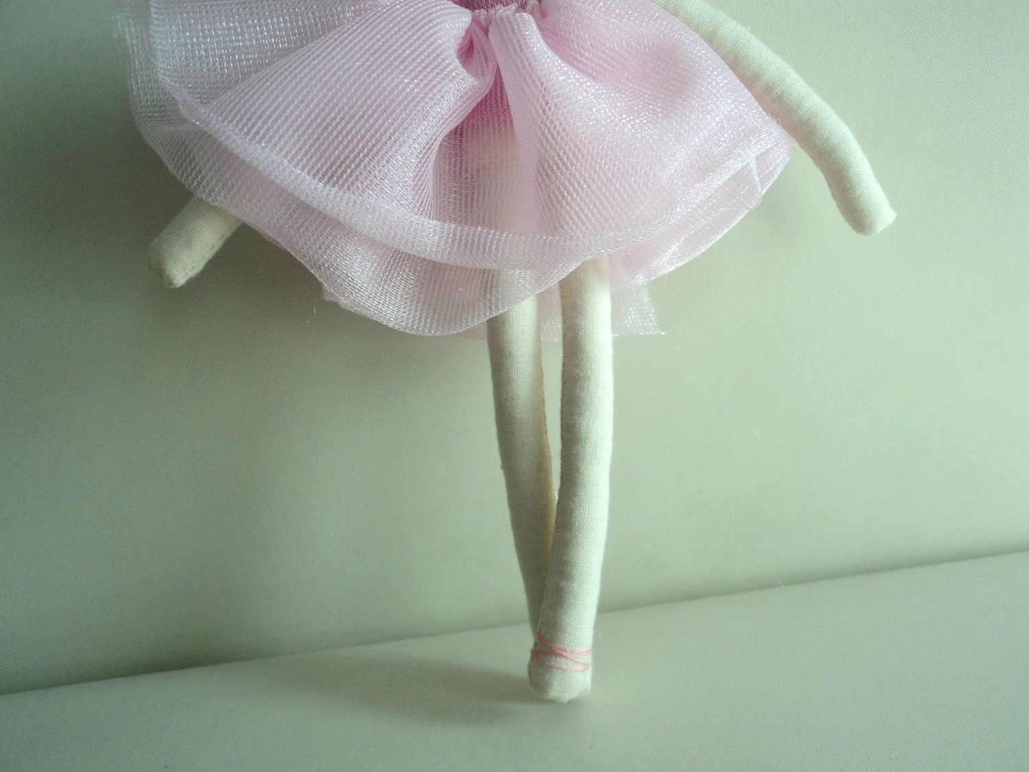 Ballerina rag doll - plush toy cloth doll ballerina in pink tutu