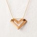 Brass Chevron Charm Necklace - LAST ONE